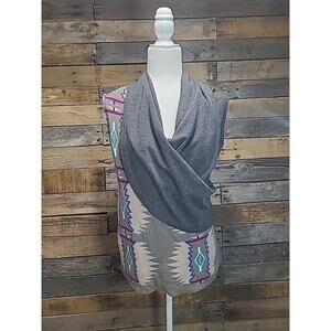 Aztec Sleeveless Wrap Top Missy Robertson by Southern Fashion House Large